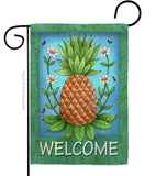 Welcome Pineapple - Fruits Food Vertical Impressions Decorative Flags HG117036 Made In USA