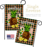 Welcome Pineapple - Fruits Food Vertical Impressions Decorative Flags HG137026 Made In USA