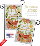 Hello Fruity - Fruits Food Vertical Impressions Decorative Flags HG192604 Made In USA