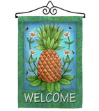 Welcome Pineapple - Fruits Food Vertical Impressions Decorative Flags HG117036 Made In USA