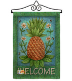 Welcome Pineapple - Fruits Food Vertical Impressions Decorative Flags HG117036 Made In USA