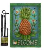 Welcome Pineapple - Fruits Food Vertical Impressions Decorative Flags HG117036 Made In USA