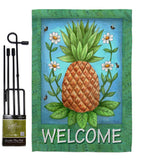 Welcome Pineapple - Fruits Food Vertical Impressions Decorative Flags HG117036 Made In USA