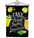 Take Break Lemonade - Fruits Food Vertical Impressions Decorative Flags HG137277 Made In USA