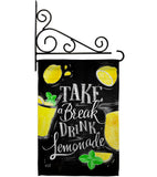 Take Break Lemonade - Fruits Food Vertical Impressions Decorative Flags HG137277 Made In USA