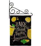 Take Break Lemonade - Fruits Food Vertical Impressions Decorative Flags HG137277 Made In USA