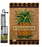 Welcome Pineapple - Fruits Food Vertical Impressions Decorative Flags HG191213 Made In USA