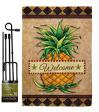 Welcome Pineapple - Fruits Food Vertical Impressions Decorative Flags HG191213 Made In USA