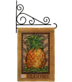 Welcome Elegant Pineapple - Fruits Food Vertical Impressions Decorative Flags HG191214 Made In USA