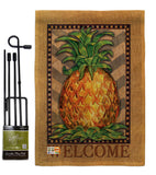 Welcome Elegant Pineapple - Fruits Food Vertical Impressions Decorative Flags HG191214 Made In USA