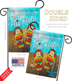 Better in Flip Flops - Fun In The Sun Summer Vertical Impressions Decorative Flags HG106003 Made In USA