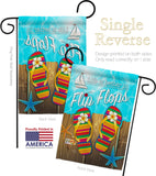 Better in Flip Flops - Fun In The Sun Summer Vertical Impressions Decorative Flags HG106003 Made In USA