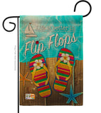 Better in Flip Flops - Fun In The Sun Summer Vertical Impressions Decorative Flags HG106003 Made In USA