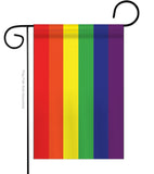 Rainbow - Fun In The Sun Summer Vertical Applique Decorative Flags HG106020