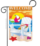 Seaside - Fun In The Sun Summer Vertical Applique Decorative Flags HG106037