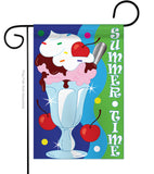 Summer Time Ice Cream - Fun In The Sun Summer Vertical Applique Decorative Flags HG106051