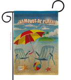 Vamonos de Playa - Fun In The Sun Summer Vertical Impressions Decorative Flags HG106057S Made In USA