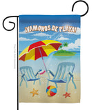 Vamonos de Playa - Fun In The Sun Summer Vertical Impressions Decorative Flags HG106057S Made In USA