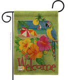 Welcome Tropical - Fun In The Sun Summer Vertical Impressions Decorative Flags HG106066 Made In USA