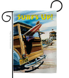 Beach Wagon - Fun In The Sun Summer Vertical Impressions Decorative Flags HG106068 Made In USA