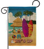 Surf's Up Hut - Fun In The Sun Summer Vertical Impressions Decorative Flags HG106070 Made In USA