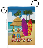 Surf's Up Hut - Fun In The Sun Summer Vertical Impressions Decorative Flags HG106070 Made In USA