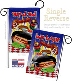 Bar B Que - Fun In The Sun Summer Vertical Impressions Decorative Flags HG106071 Made In USA