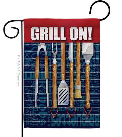 Grill On - Fun In The Sun Summer Vertical Impressions Decorative Flags HG106086 Made In USA