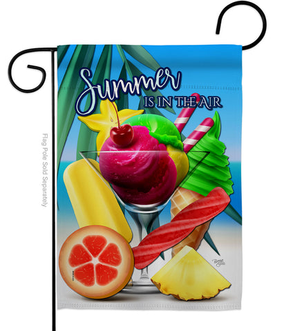 Summer In The Air - Fun In The Sun Summer Vertical Impressions Decorative Flags HG106097 Made In USA