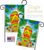 Summer Flip Flop - Fun In The Sun Summer Vertical Impressions Decorative Flags HG106099 Made In USA