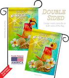 Shells & Drinks - Fun In The Sun Summer Vertical Impressions Decorative Flags HG106100 Made In USA