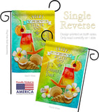 Shells & Drinks - Fun In The Sun Summer Vertical Impressions Decorative Flags HG106100 Made In USA