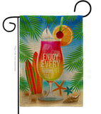 Enjoy Every Moment - Fun In The Sun Summer Vertical Impressions Decorative Flags HG106101 Made In USA