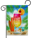 Enjoy Every Moment - Fun In The Sun Summer Vertical Impressions Decorative Flags HG106101 Made In USA