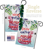 Enjoy Every Moment - Fun In The Sun Summer Vertical Impressions Decorative Flags HG106104 Made In USA