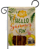 Oh Summer - Fun In The Sun Summer Vertical Impressions Decorative Flags HG106105 Made In USA