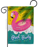 Summer Pool Party - Fun In The Sun Summer Vertical Impressions Decorative Flags HG137060 Made In USA