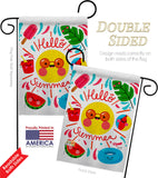 Hallo Summer - Fun In The Sun Summer Vertical Impressions Decorative Flags HG137440 Made In USA