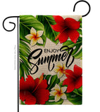 Summer Hibiscus - Fun In The Sun Summer Vertical Impressions Decorative Flags HG137616 Made In USA