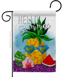 Hello Pineapple - Fun In The Sun Summer Vertical Impressions Decorative Flags HG192196 Made In USA