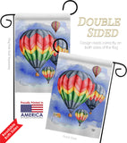 Summer Hot Air Balloon - Fun In The Sun Summer Vertical Impressions Decorative Flags HG192198 Made In USA