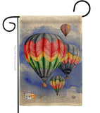 Summer Hot Air Balloon - Fun In The Sun Summer Vertical Impressions Decorative Flags HG192198 Made In USA