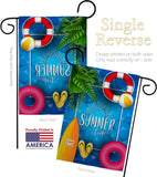 Summer Chilling - Fun In The Sun Summer Vertical Impressions Decorative Flags HG192347 Made In USA