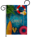 Summer Chilling - Fun In The Sun Summer Vertical Impressions Decorative Flags HG192347 Made In USA