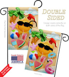 Chilling Sun - Fun In The Sun Summer Vertical Impressions Decorative Flags HG192611 Made In USA