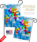 Pinwheels - Fun In The Sun Summer Vertical Impressions Decorative Flags HG192642 Made In USA