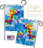 Pinwheels - Fun In The Sun Summer Vertical Impressions Decorative Flags HG192642 Made In USA