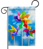 Pinwheels - Fun In The Sun Summer Vertical Impressions Decorative Flags HG192642 Made In USA