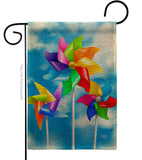 Pinwheels - Fun In The Sun Summer Vertical Impressions Decorative Flags HG192642 Made In USA