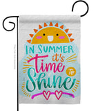 Time To Shine - Fun In The Sun Summer Vertical Impressions Decorative Flags HG192656 Made In USA